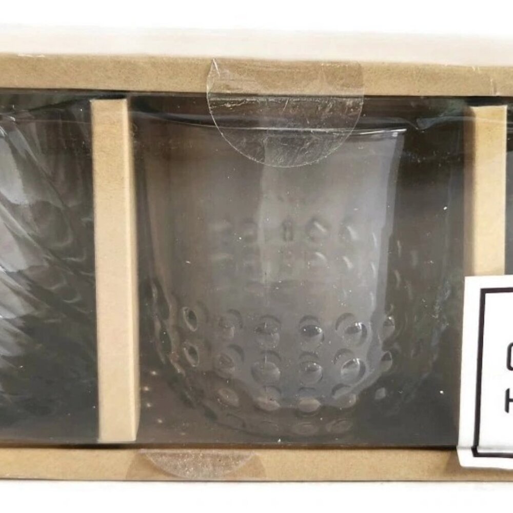 3 Different CLEAR Glass Votive Candle Holders For Home Decor New in box